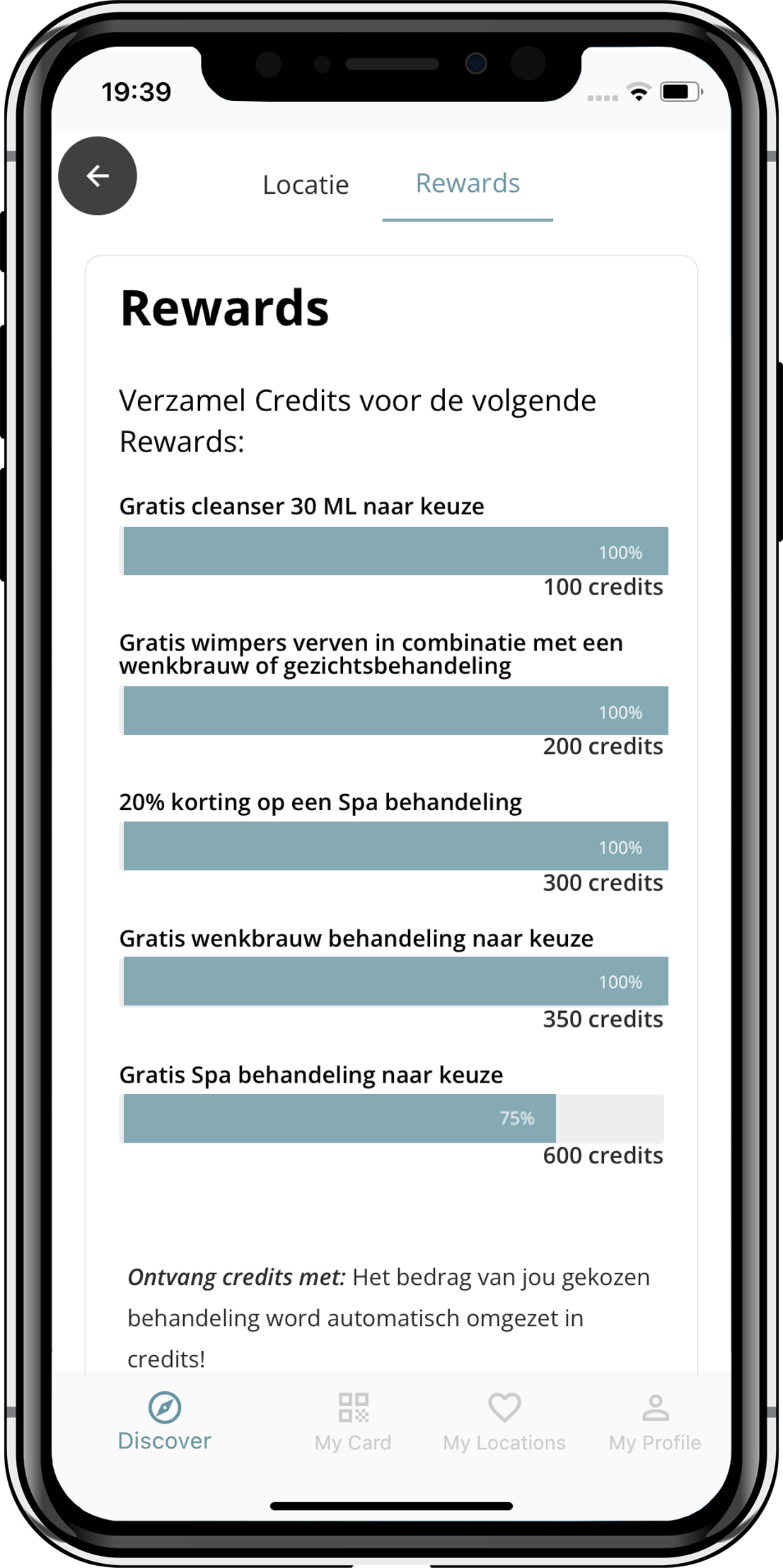 A-Skincare rewards overzicht